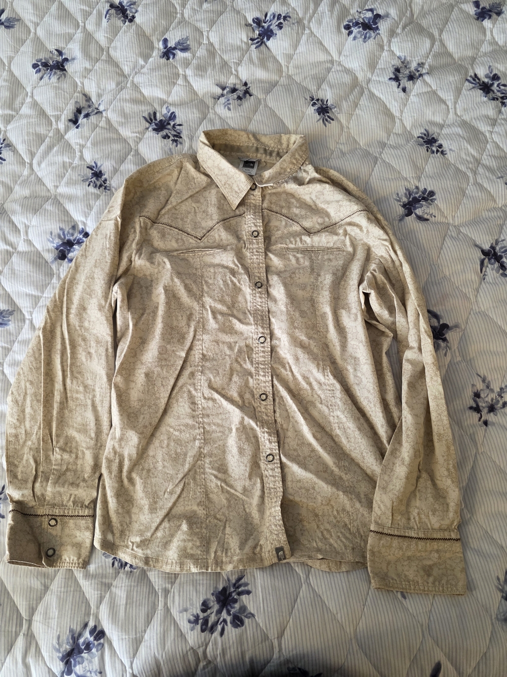 The North Face Beige Printed Button-Down Western Shirt